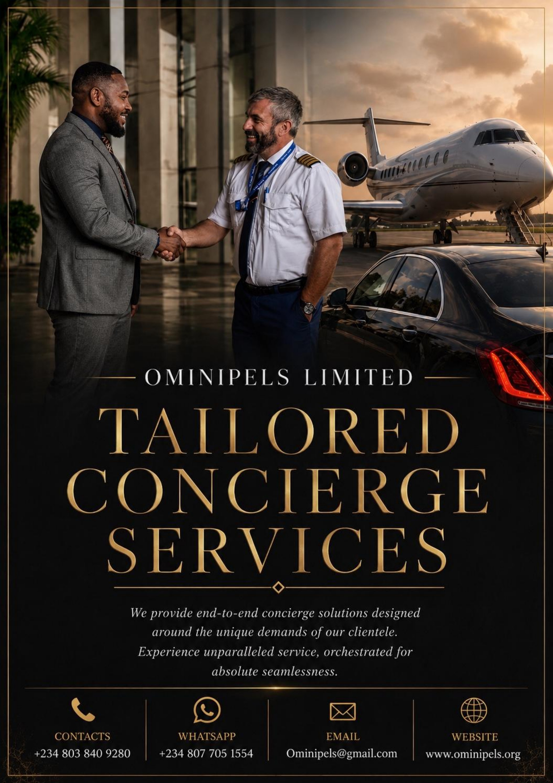 Ominipels Limited — Tailored Concierge Services brochure cover